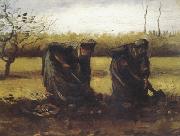 Vincent Van Gogh Two Peasant Women Digging Potatos (nn04) Sweden oil painting artist